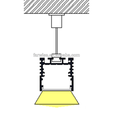 Light Luminaire Suspension Aluminum Channel Linear Extrusion